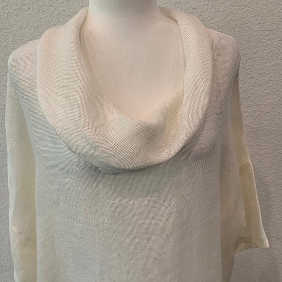 IC by Connie Linen Cowl Neck Tunic - Picture 2 of 4